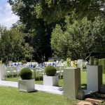 Topiaries spheres entrance Topiaries spheres entrance