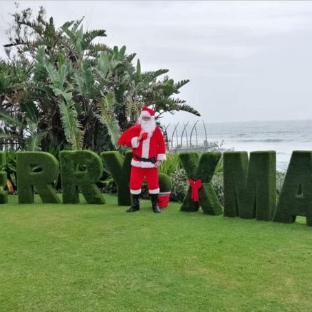 Topiary big green grass letters